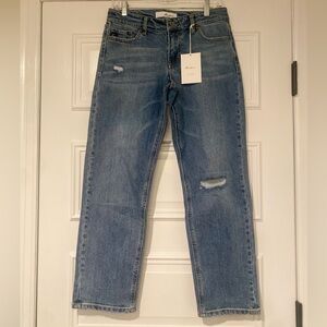 NWT KanCan Women’s Distressed Straight Leg Ankle Jeans‎ Size 27